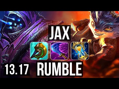 JAX vs RUMBLE (TOP) | 300+ games, Dominating | KR Challenger | 13.17