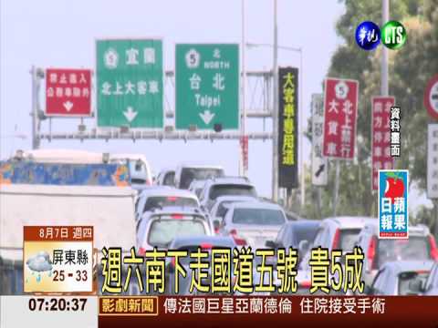 週六南下走國道五號 貴5成