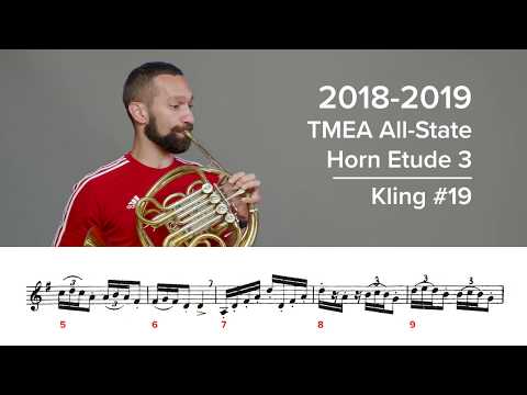 2018-2019 TMEA All-State French Horn Etude 3 - Kling 19
