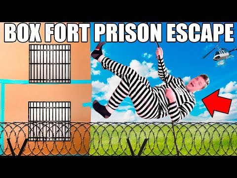 24 HOUR FOUR STORY BOX FORT PRISON ESCAPE!! 📦🚔 Video