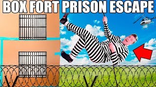 24 HOUR FOUR STORY BOX FORT PRISON ESCAPE!! 📦🚔