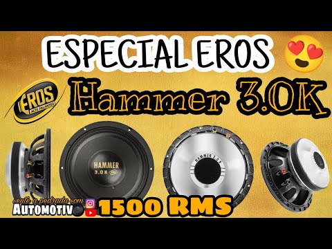 ESPECIAL ALTO FALANTE EROS HAMMER BLACK 3.0K/SENTE A PEDRADA SOM AUTOMOTIVO