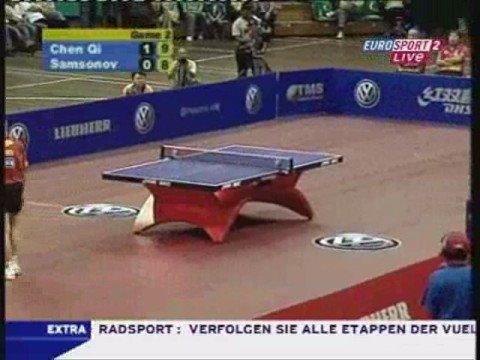 Vladimir Samsonov vs. Chen Qi 2006 highlights