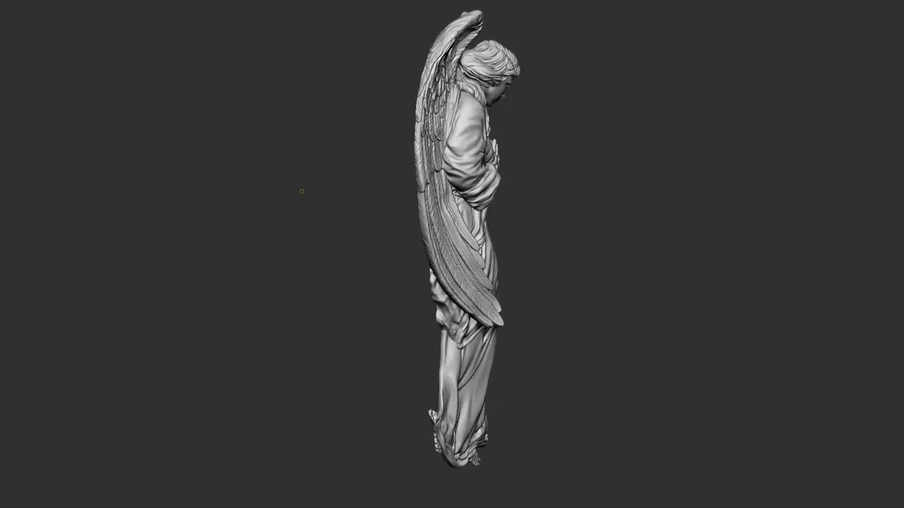 Angel Bas-Relief 1 3D Print Model