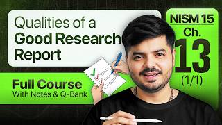 How To Write A Good Research Report | FREE COURSE NISM 15 (2026): Chapter 13 | The Valuation School