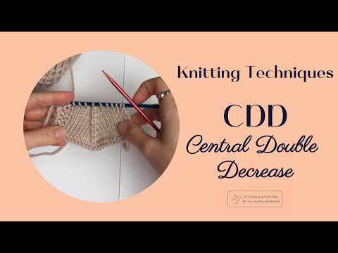 How To Work Cdd Central Double Decrease Knitting Tutorial For Beginners Under 2 Minutes
