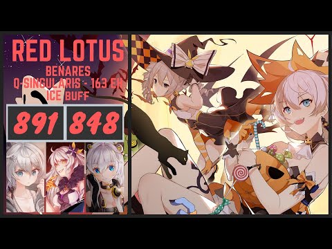 [Honkai Impact 3] Q-Singularis Abyss Red Lotus - 163Eh - Benares - Ice Buff - 891/848 Pts