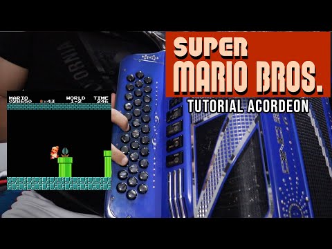 Super Mario Bros Mundo 1-2  (EN ACORDEON TUTORIAL)
