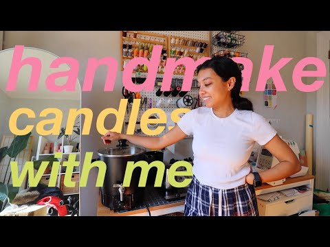 how I make candles for my small business // makesy & brambleberry review