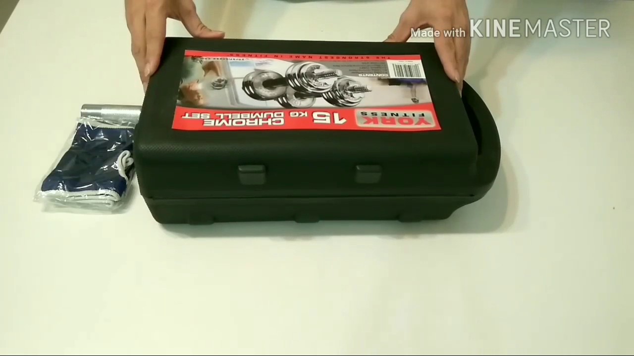 Kit d'haltères chromées 15Kg - York Fitness video thumbnail