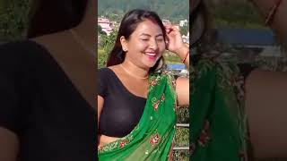 Saree Lovers Nepali Chubby Aunty tik tok video hot