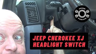 How to remove a Jeep Cherokee XJ Headlight switch #poweraddictscrew #jeepcherokeexj