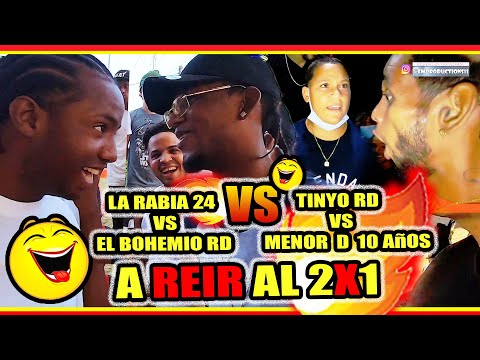 💥 A REIR AL DOBLE 😅😂 La Rabia 24 vs El Bohemio RD & Tinyo RD vs Un menor de 10 años ( Batallas 2❌1 )