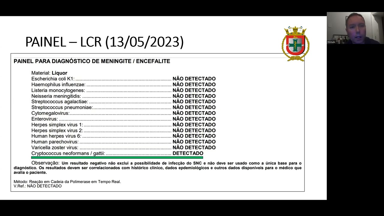 07/2023 - Caso: Meningoencefalite criptocócica associada a dupla imunossupressão