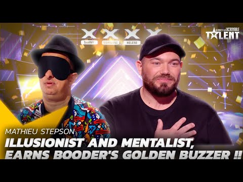 Mathieu Stepson, illusionist and mentalist, earns Booder's Golden Buzzer - Quarter Finals