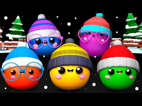 Dancing Fruit in Winter❄️🌨️☃️ | Cozy 1 Hr+ Relax Music 🎶 Sensory Video