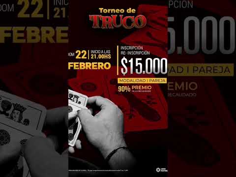 Domingo 22/02/26. 21 hs. Esquina, Prov. de Corrientes. #locosxeltruco #truco #trucoargentino