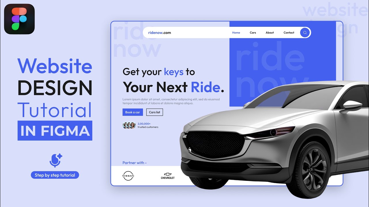 Car Website UI Design Figma Tutorial || Step by Step || DVxUI