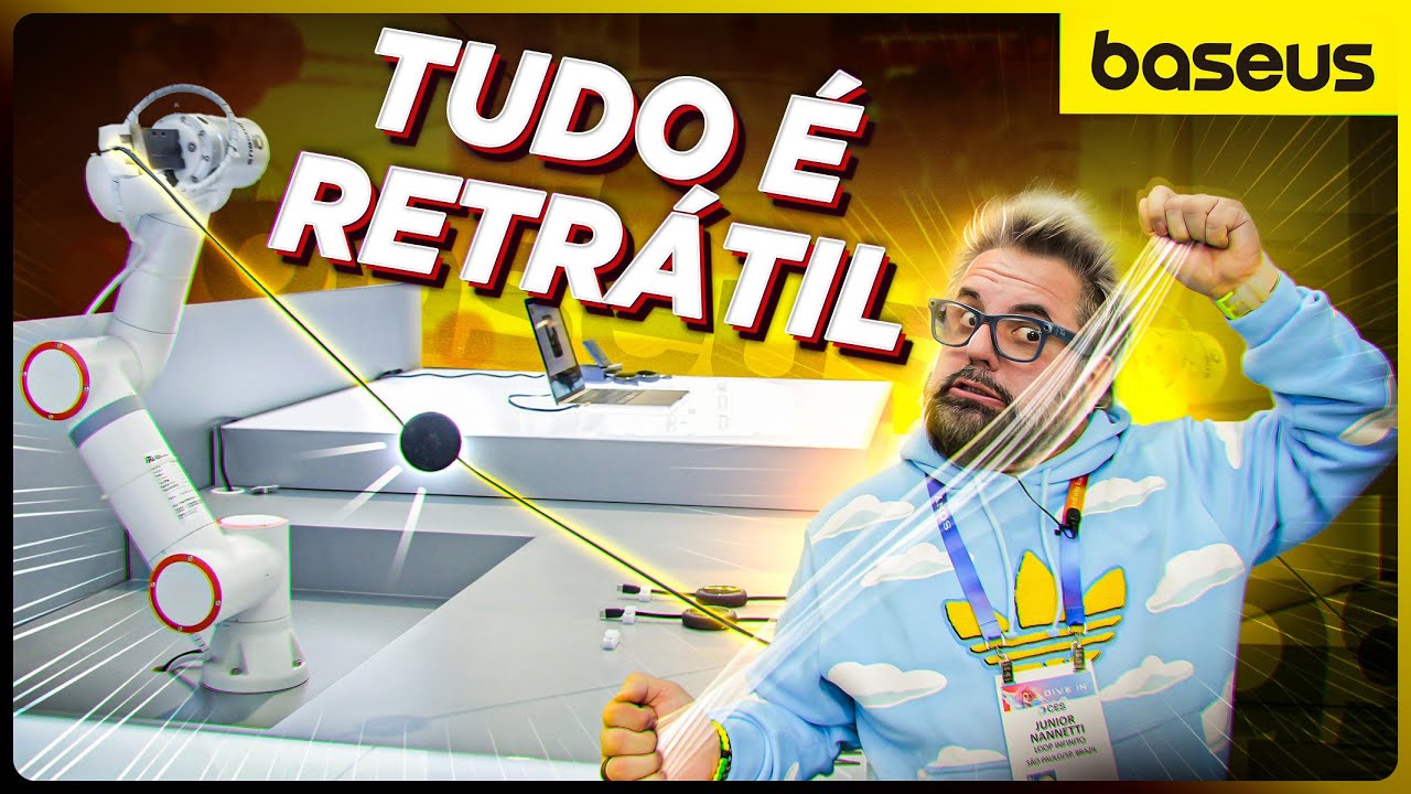 ESQUECEU o CABO? OK! Agora TUDO é RETRÁTIL na BASEUS!