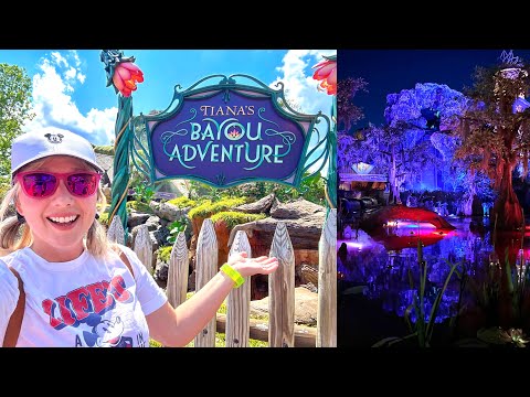 FIRST LOOK at Tiana's Bayou Adventure at NIGHT! Ride Testing, Film Crew & Ride Music Playing
