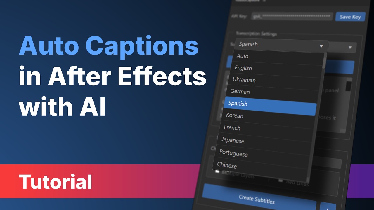 Voice2Captions for After Effects Tutorial