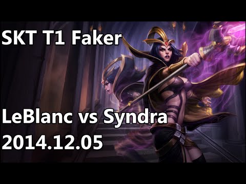 KR Solo Rank Highlights / SKT T1 Faker  LeBlanc vs Syndra