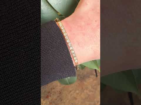 Antique 18ct Yellow Gold Old Mine-Cut Diamond Bangle Circa 1901-1915