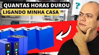 ⏳Quantas horas a bateria LiFePO4 segurou toda minha CASA ?