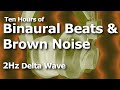 Binaural Beats & Brown Noise for Ten Hours | 2Hz Delta Wave