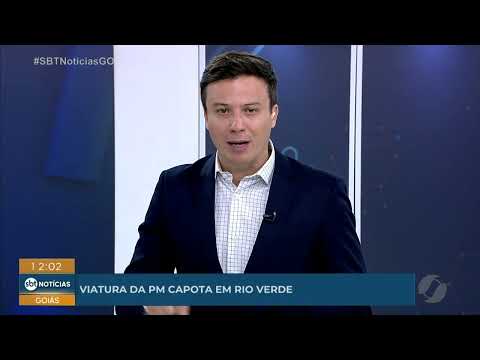 Viatura da PM capota em Rio Verde