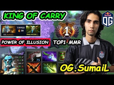 OG SumaiL [Phantom Lancer] King Of Carry Top1 MMR Power of illusion  Dota 2 pro gameplay