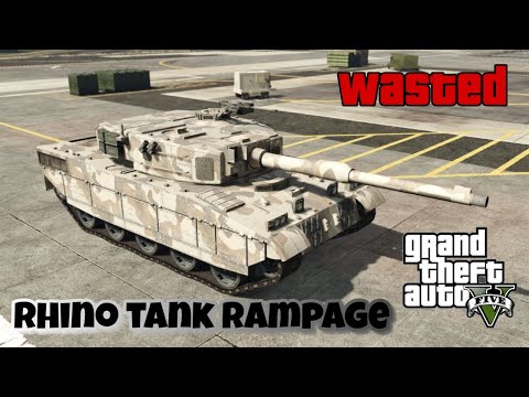 Rhino Tank annihilates the police in GTA 5