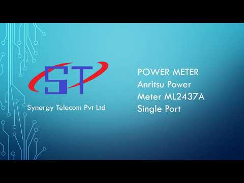 Anritsu Power Meter ML2437A Single Port at ₹ 100000.00 Anritsu Power Meter ML2437A Single Port at ₹ 100000.00