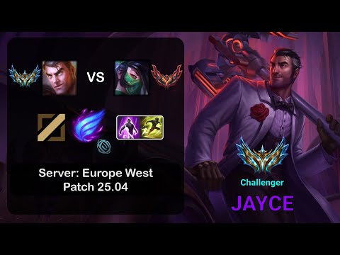 Jayce Mid vs Akali - EUW Challenger - Patch 25.04