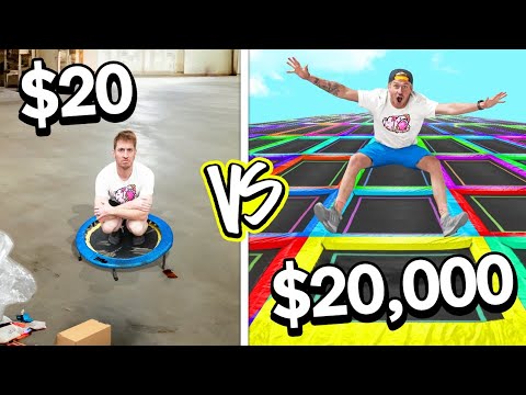 $20 VS $20,000 TRAMPOLINE PARK! *Budget Challenge*