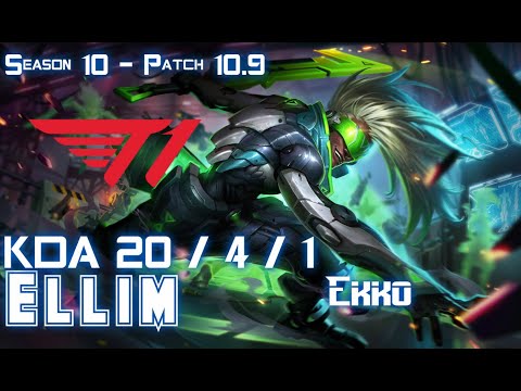 T1 Ellim EKKO vs KAYN Jungle - Patch 10.9 KR Ranked