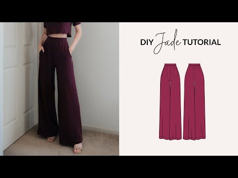 DIY Strick-Loungewear-Hose mit weitem Bein + Schnittmuster