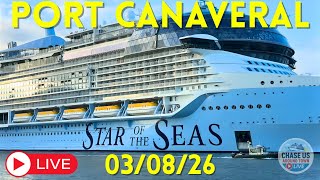 LIVE: Watching the Cruise Ships Leaving Port Canaveral LIVE! (March 8, 2026)