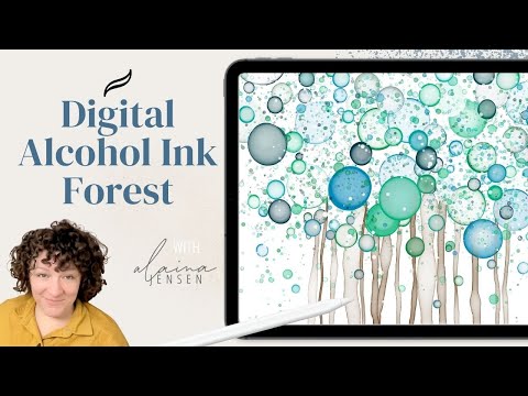 Paint a Whimsical Abstract Forest with Digital Alcohol Ink in Procreate