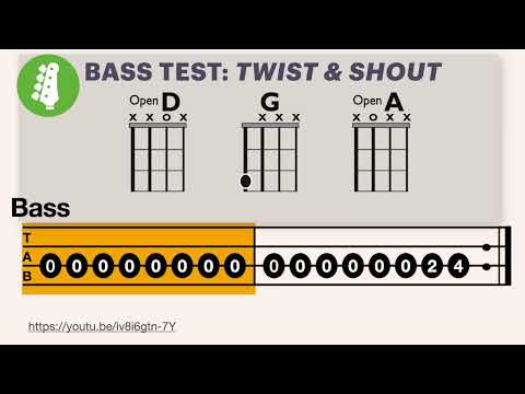 Twist & Shout - Bass tab