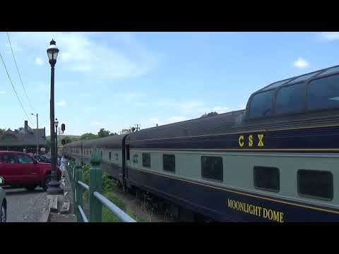 CSX Office Car Special P001-06 with newley repainted B&O F40s in Palmer MA