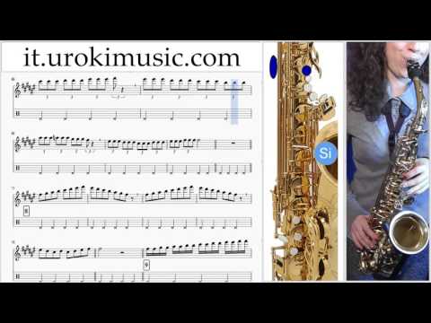 Lezioni di Sassofono Contralto Meghan Trainor All About That Bass Parte#1 Melodia Tutorial Spartito