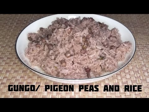 HOW TO COOK THE BEST JAMAICAN GUNGO PEAS AND RICE/ PIGEON PEAS AND RICE/ GUNGO PEAS AND RICE RECIPE