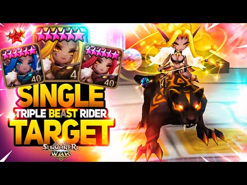 AWESOME NUKERS. BUFFED JEOGUN + TRIPLE BEAST RIDER in Summoners War