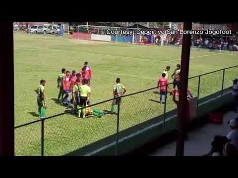 Moment: Player dives after faking being hit with fan-thrown stone in Guatemala | Batanecos FC