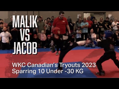 🤜🏻💥🤛🏻Malik VS Jacob - 10 Under, -30 Kg - Sparring - WKC Canadian Championships 2023
