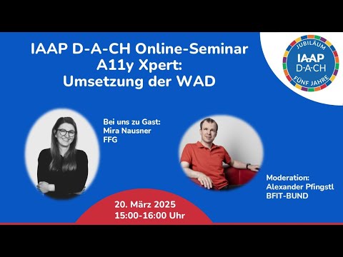 IAAP D A CH Online Seminar  Umsetzung der WAD in Österreich