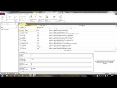 Database Design 5 - Building a Table