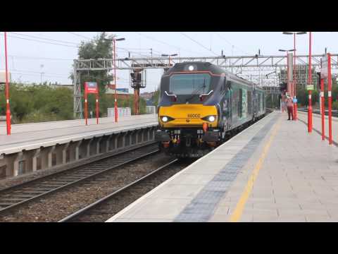 DRS 68002 'Intrepid' with 68004 'Rapid' passes Stafford - Crewe to Wembly light engine move