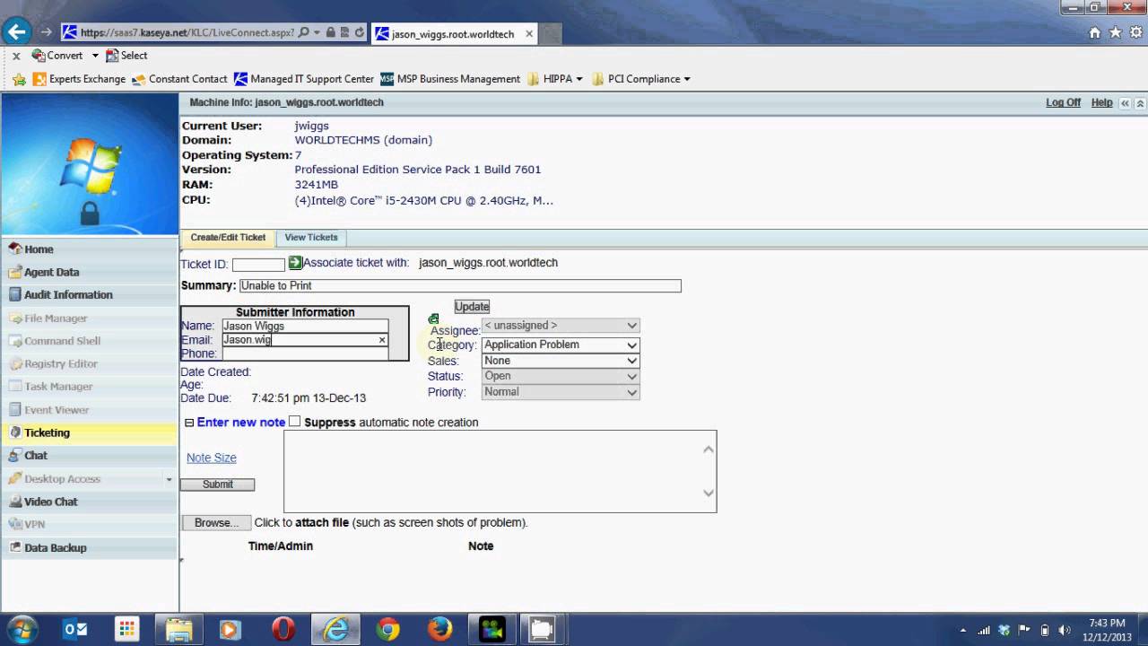 WorldTech Management Solutions | Ticketing System